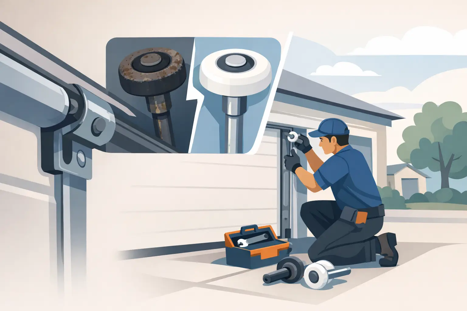 When Garage Door Roller Replacement Is Due