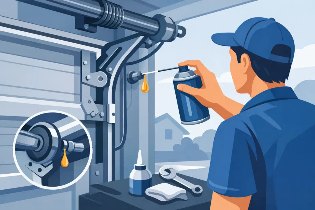How to Lubricate a Garage Door for Quiet Operation