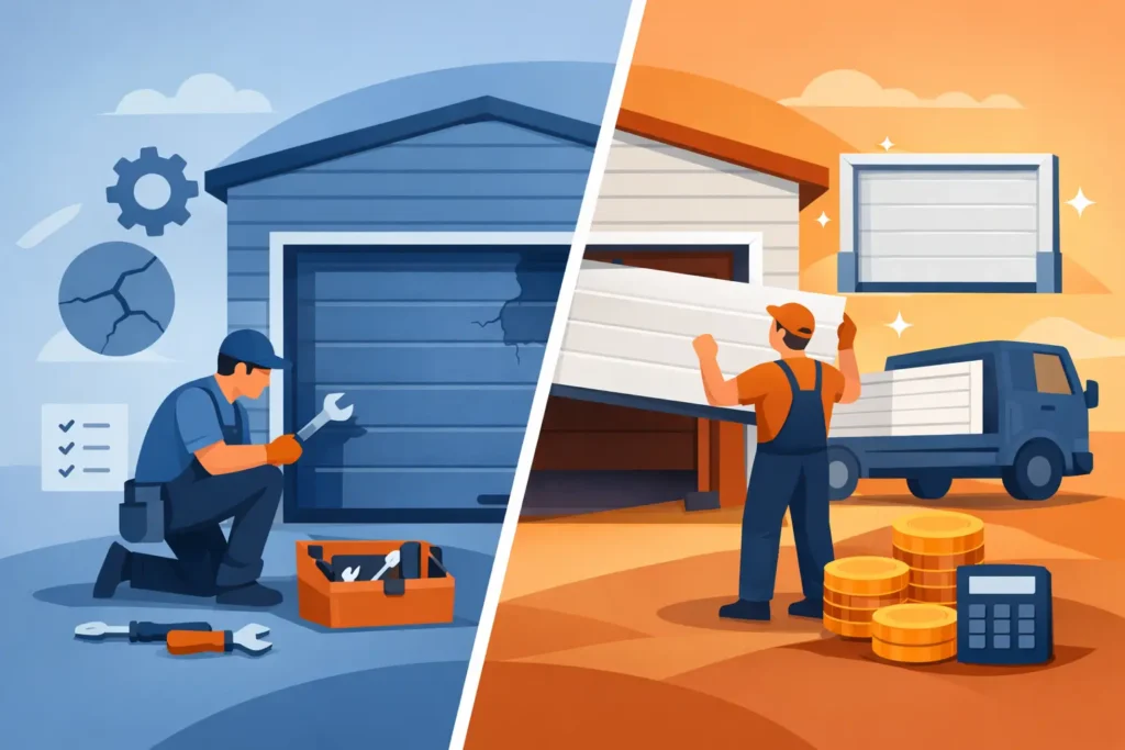 Repair Versus Replace Garage Door: Know the Cost