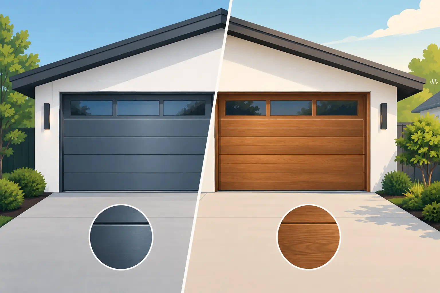 Steel Versus Wood Garage Doors for Your Home