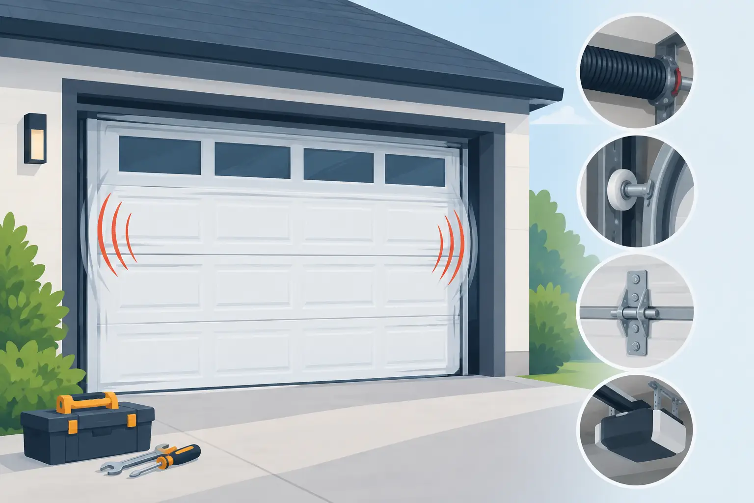 What Causes Garage Door Vibration? Common Fixes